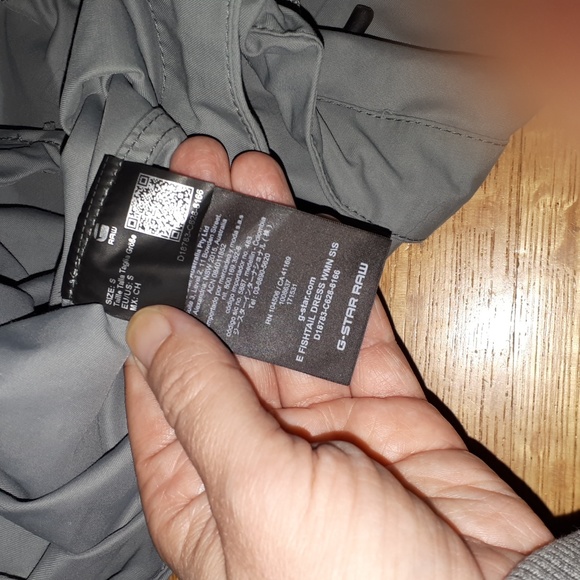 NWT g-star dress size 2 with pockets and fishtail detail. Green with gray colors - Picture 6 of 8